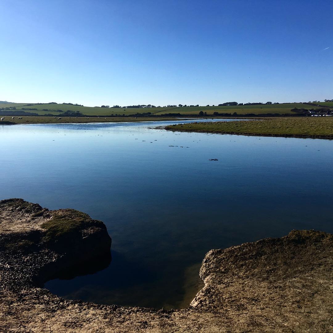 The estuary at Seven Sisters in Sussex.